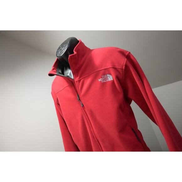 North Face Windwall Fleece Jacket Full Zip Red Winter Mens Size Large - Picture 1 of 15